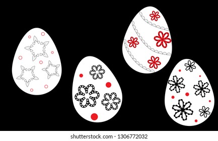 set of Easter eggs