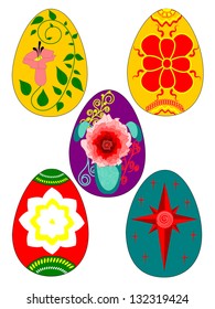 Set of Easter eggs
