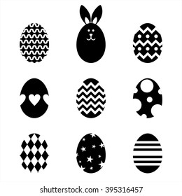 Set of Easter eggs