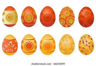 Set of Easter eggs