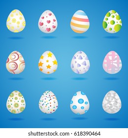 Set of easter eggs