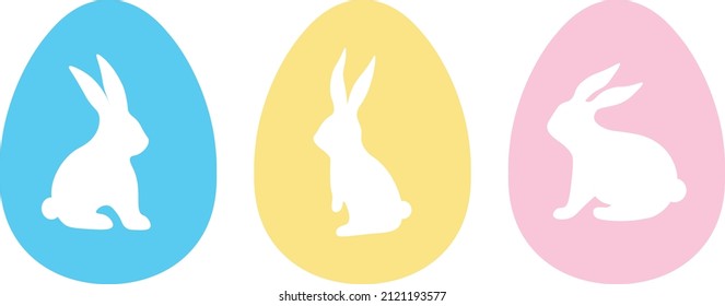 Ilustración vectorial del conejo de huevos de Pascua