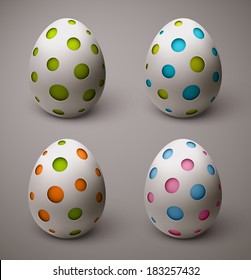 Set easter eggs, eps 10