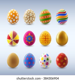 Set of Easter eggs, EPS 10 contains transparency