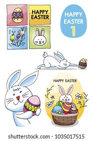 Set of Easter Eggs vector