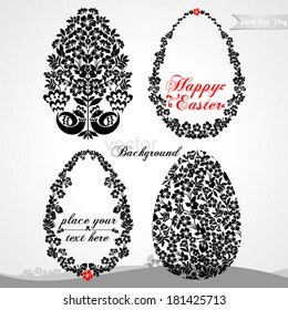 Set of easter eggs. Vector Version 