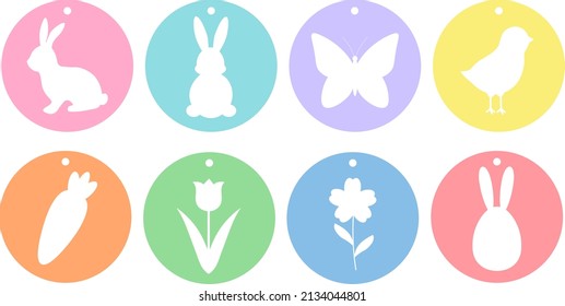 Set Easter Gift Tags Templates