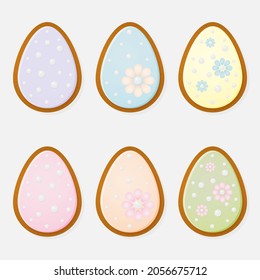 A set of Easter gingerbread in delicate shades.
