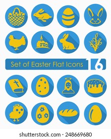 Set of easter icons