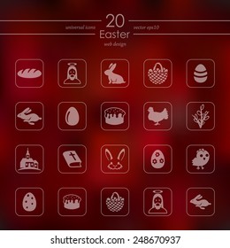 Set of easter icons