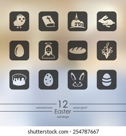 Set of easter icons