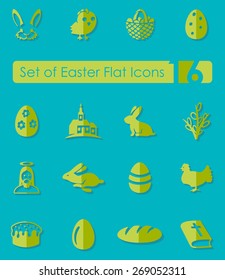 Set of easter icons