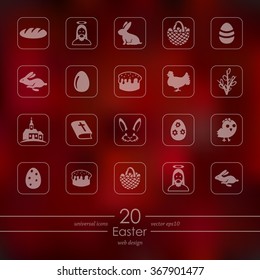 Set of easter icons
