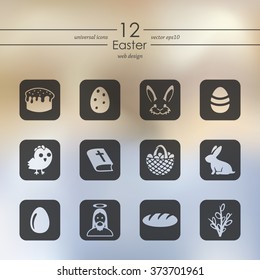 Set of easter icons