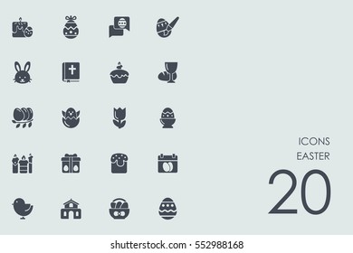 Set of Easter icons