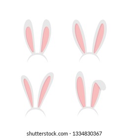 Set easter rabbit, easter bunny ears. Easter masks with rabbit e