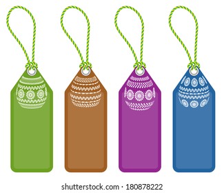 set of easter shopping tags
