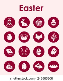 Set of easter simple icons