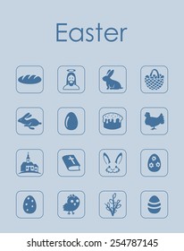 Set of easter simple icons