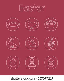 Set of easter simple icons