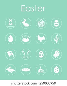 Set of Easter simple icons