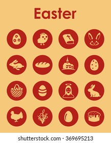 Set of easter simple icons