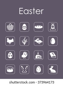 Set of easter simple icons