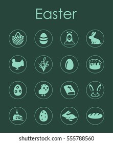 Set of easter simple icons