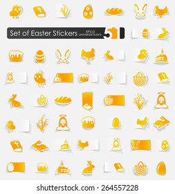 Set of easter stickers