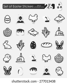 Set of easter stickers
