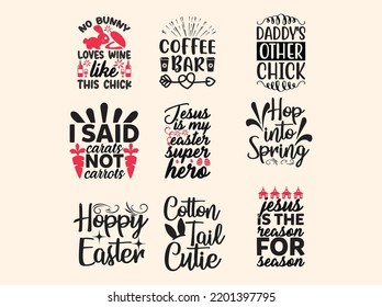 Set of easter  t-shirt design 