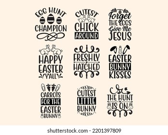 Set of easter  t-shirt design 