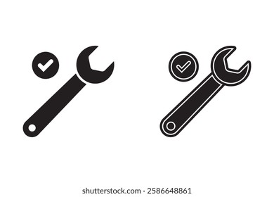 Set easy to disassemble icon vector element design template web
