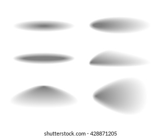 Set easy edit blend shadows vector.