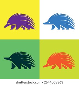 Conjunto do logotipo Echidna. Design de ícones. Elementos do modelo