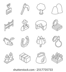 Set of Eco Flat Icons 

