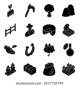 Set of Eco Flat Icons 

