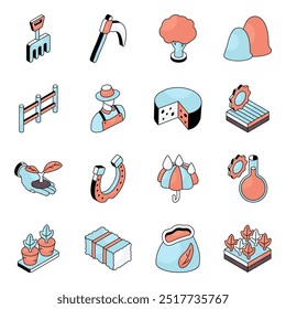 Set of Eco Flat Icons 

