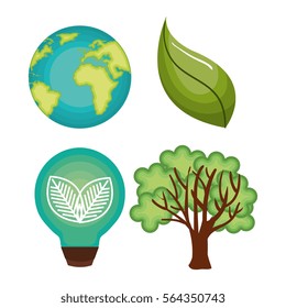 set eco friendly icons