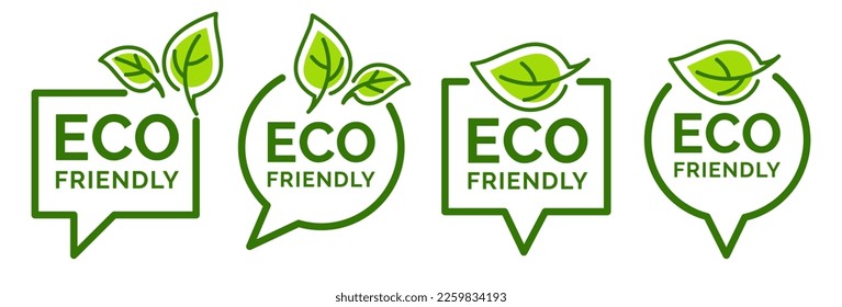 Set of eco friendly icons. Ecologic food stamps. Organic natural food labels.