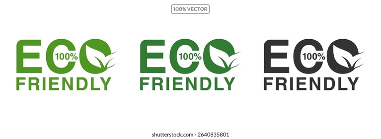 Set of eco friendly icons. Ecologic food stamps. Organic natural food labels. illustration template