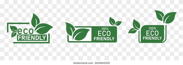 Set of eco friendly icons. Ecology Icon Set in Green – Sustainability, Energy, and Environmental Symbols. Earth day, eco- friendly, environment, Organic natural food labels. vector illustration