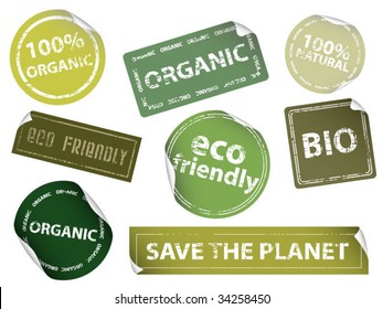 Set of Eco Friendly, Natural and Organic Labels