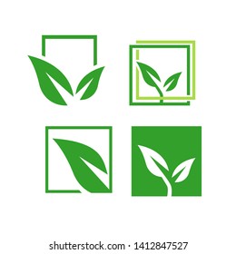 set of Eco green logo. 
eco friendly vector illustration an Environmentally icon