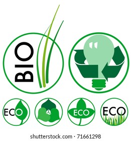 Set of Eco Icons