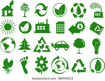 Set of eco icons