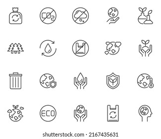 set of eco icons, environment, think green, energy