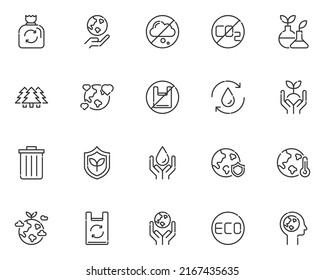 set of eco icons, environment, think green, energy
