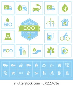 Set eco icons for web and mobile