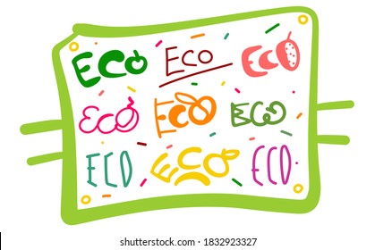 Set of eco - isolated logos on a white background - vector illustration, graphic design, editable for your design. Environmental Logo